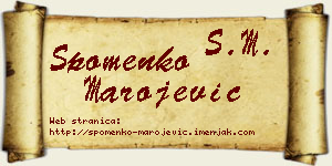 Spomenko Marojević vizit kartica